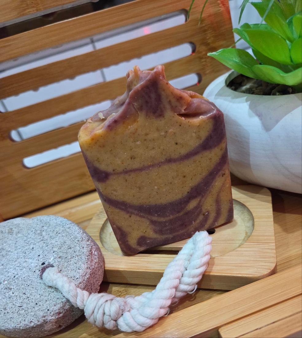 Carrot & beetroot cold process soap bar with frankinscence & pine tree essential oil Body Care Cocoa Olive Cleanser Cleansing Shea Coconut Daily Skin Repair Lift Firming