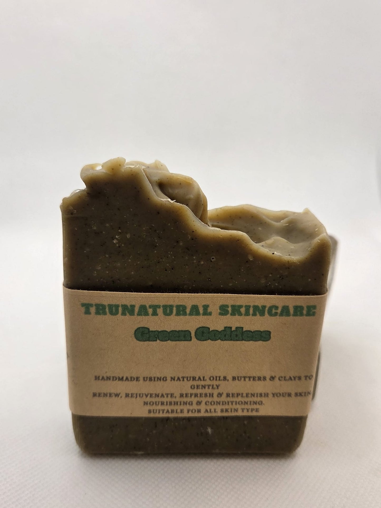 Trunatural Green goddess cold process neem spirulina moringa Scented Soap bar nourishing cleansing vegan organic natural skincare cruelty free Body Care Body Wash Daily Blend Exfoliant Plant Cleanser handmade Fragrance