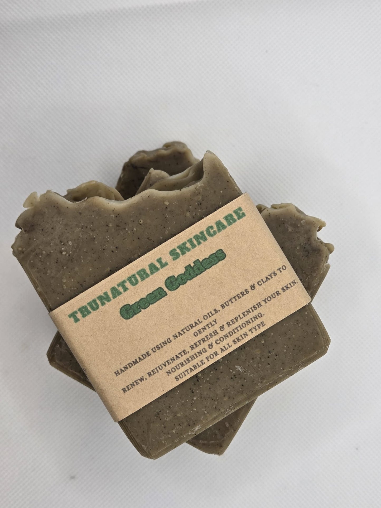 Trunatural Green goddess cold process neem spirulina moringa Scented Soap bar nourishing cleansing vegan organic natural skincare cruelty free Body Care Body Wash Daily Blend Exfoliant Plant Cleanser handmade Fragrance