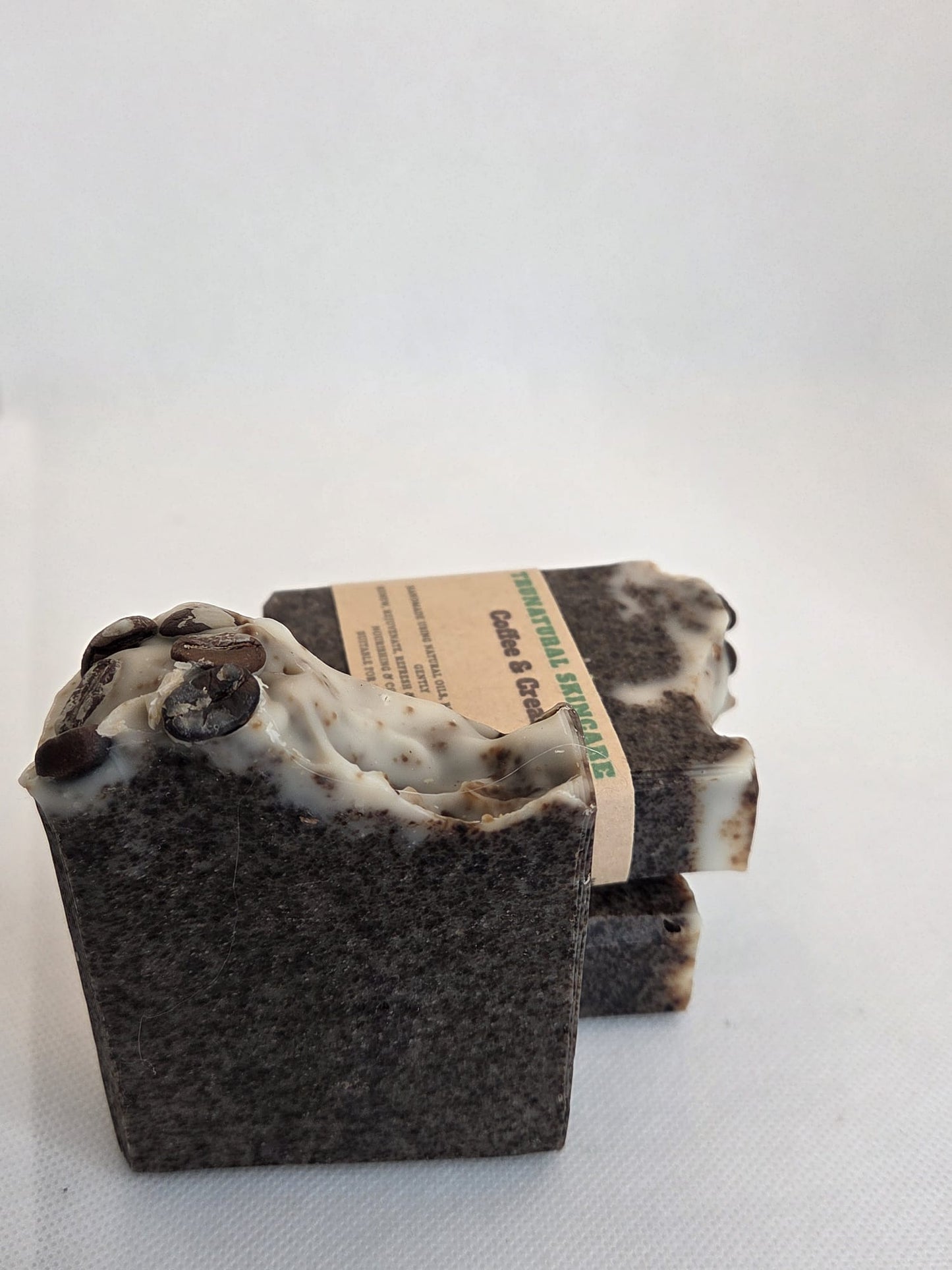 Trunatural Skincare Coffee & Cream Cold Process Soap Bar Scented with Vanilla & Sandalwood Essential Oils - Vegan Handmade Natural Skincare for Daily Skin Repair, Lift, Firm, Moisturize, and Hydrate