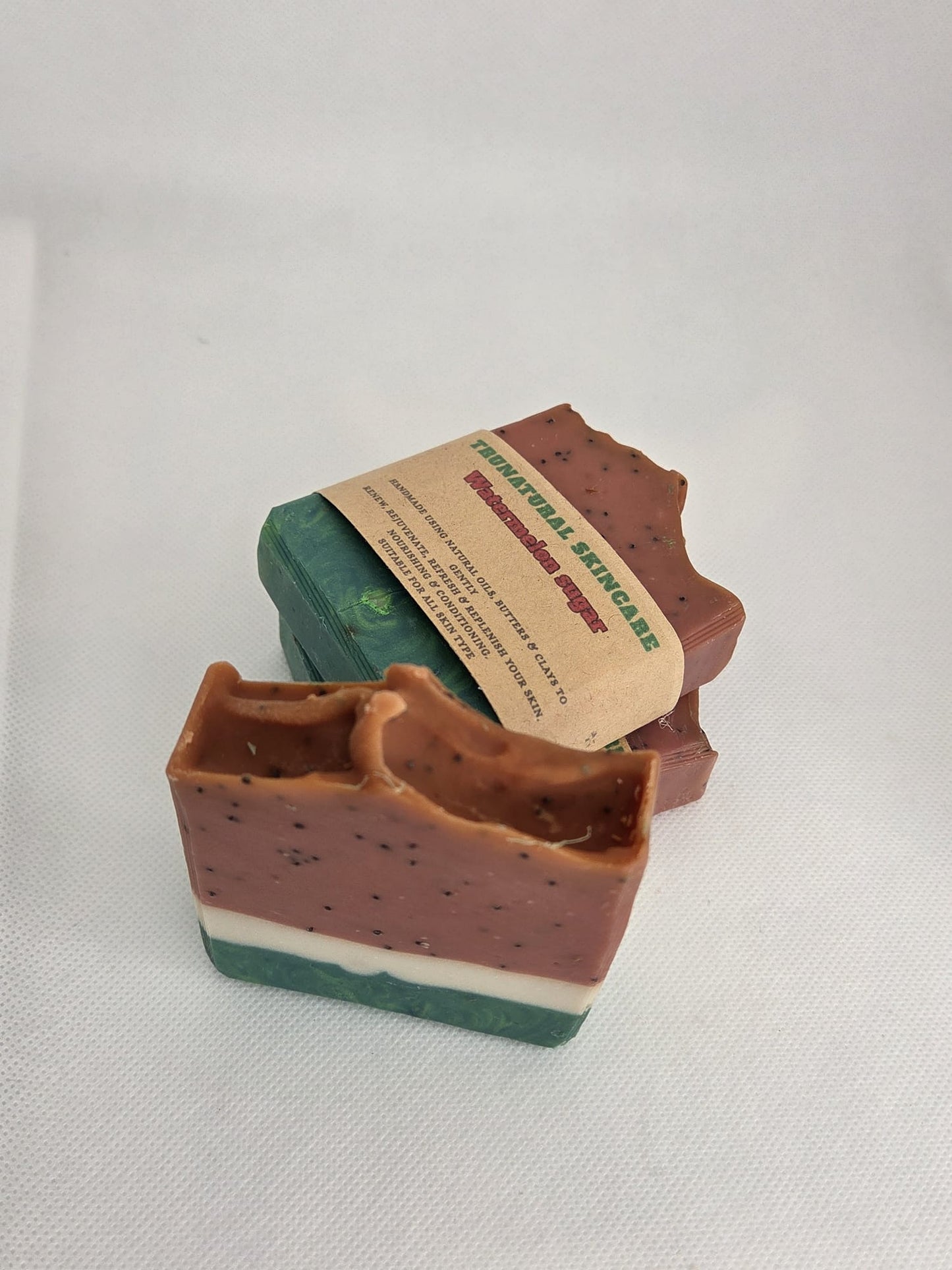 Watermelon sugar coldprocess soap bar poppy seed Body Care Cocoa Olive Cleanser Cleansing Shea Coconut Daily Skin Repair natural Moisture Moisturizer Hydrating Moisturizing Lift Firming
