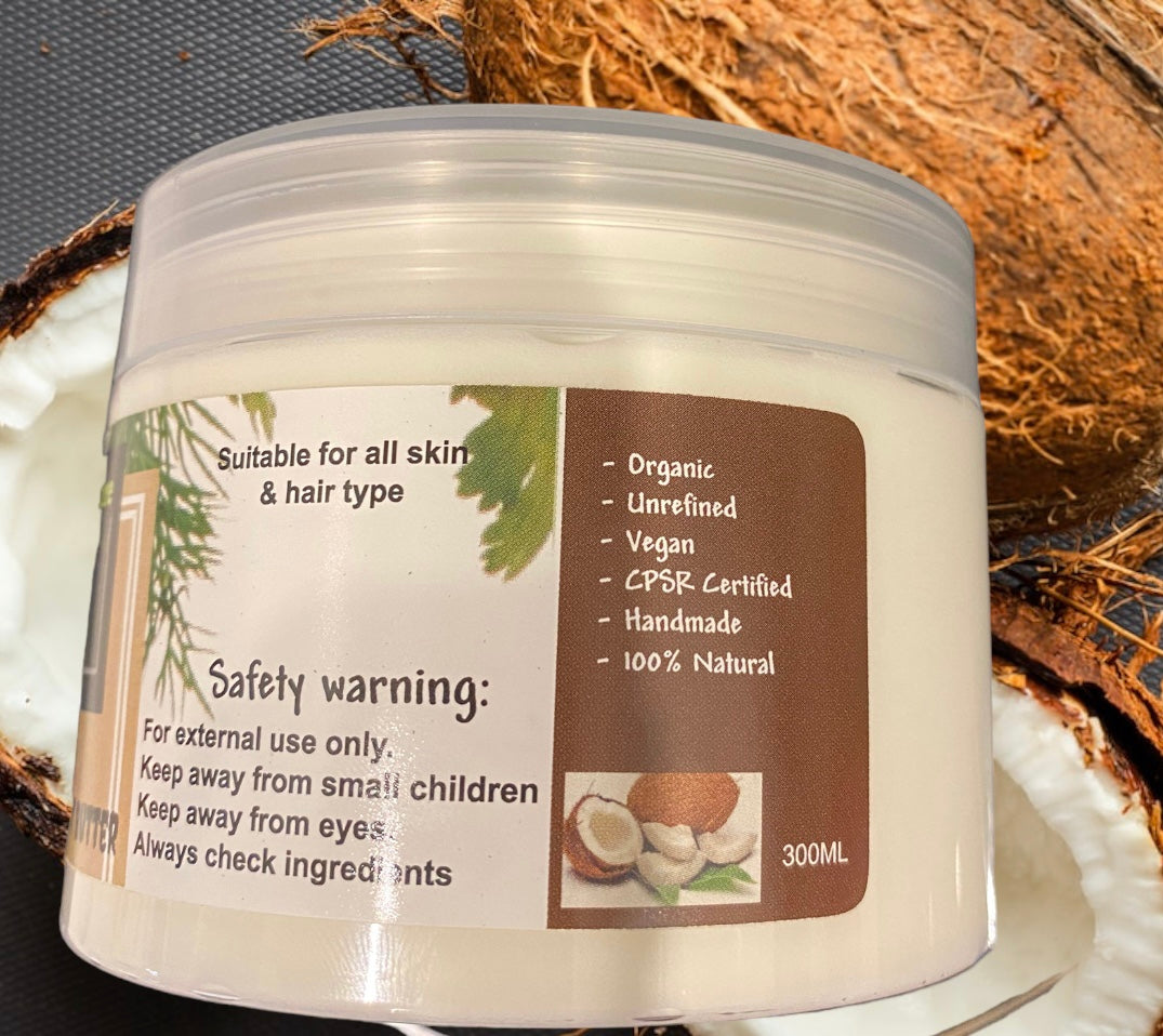 Coconut moisturising hair & body butter