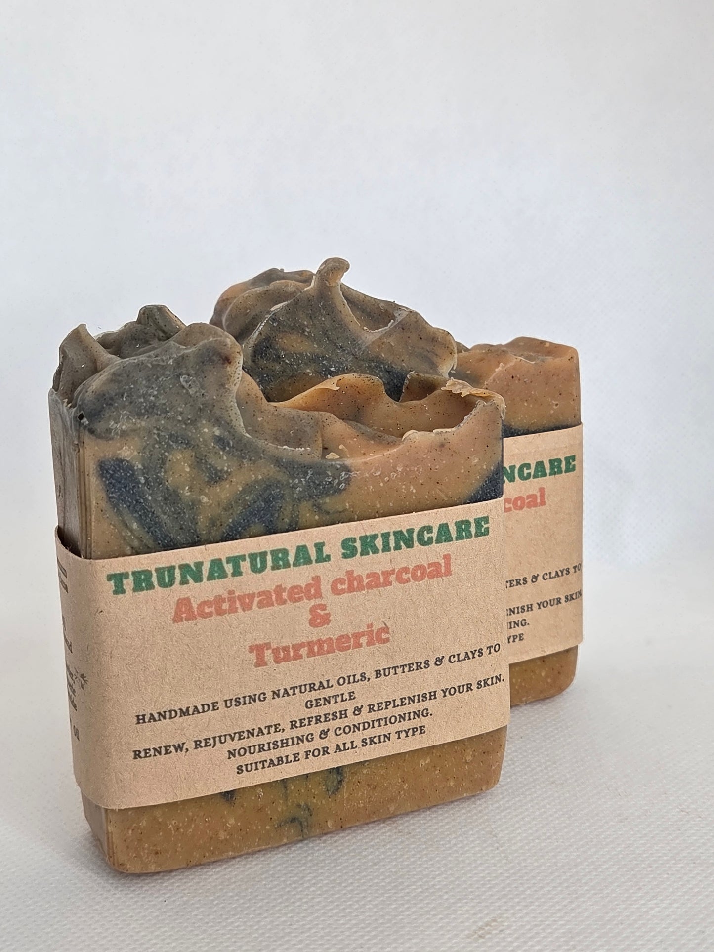 Activated charcoal & Turmeric soap bar Hydrating Dry Skin Sensitive Skin Alcohol Free Soothing All Skin Types Oil Control Silicone Free Organic Hydrating Scented Unscented