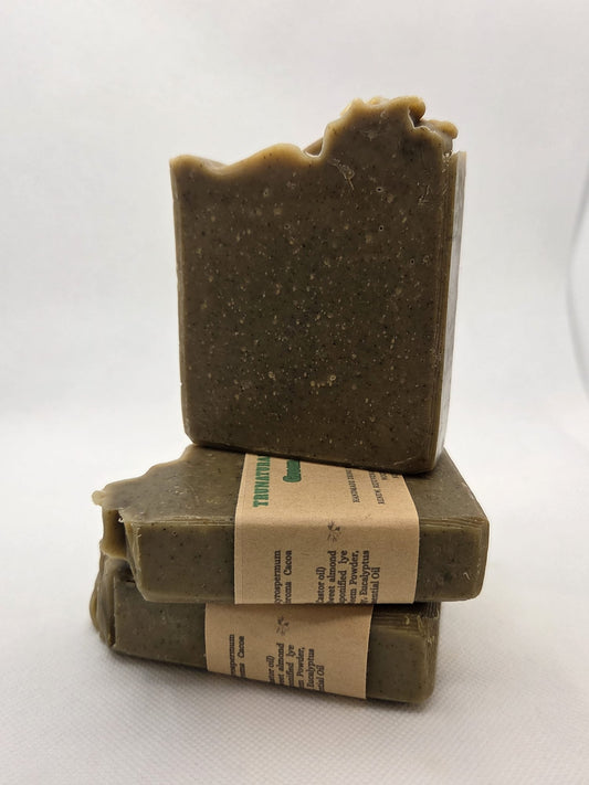 Trunatural Green goddess cold process neem spirulina moringa Scented Soap bar nourishing cleansing vegan organic natural skincare cruelty free Body Care Body Wash Daily Blend Exfoliant Plant Cleanser handmade Fragrance